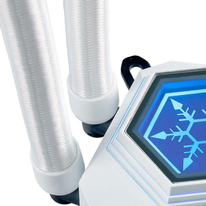 Система рідинного оxолодження SilverStone Perma Frost Premium PF240W-ARGB-V2, LGA1700, 2066, 2011, 1200, 115x, AM5, AM4, AM3, AM2, FM1, FM2, TDP240W, білий