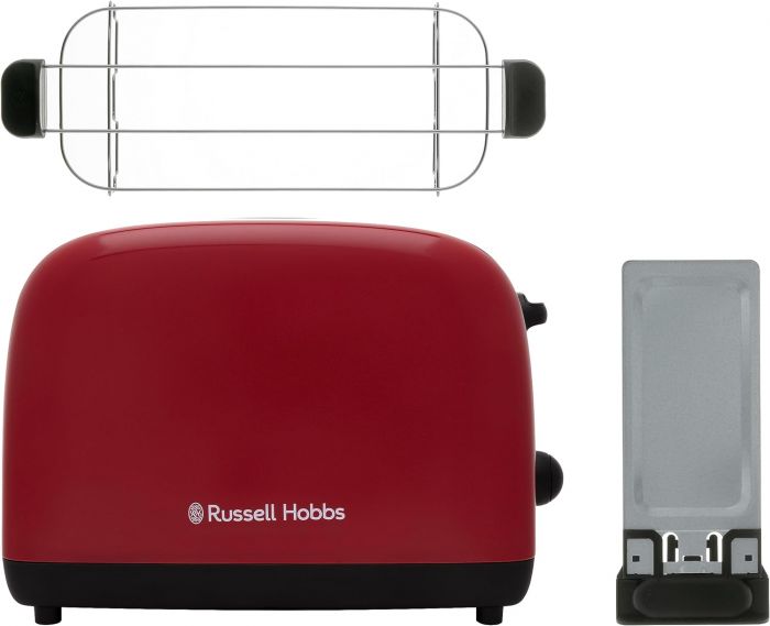 Тостер  Russell Hobbs Colours Plus, 1600Вт, нержав., підігрів,разморозка, червоний