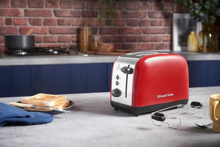 Тостер  Russell Hobbs Colours Plus, 1600Вт, нержав., підігрів,разморозка, червоний