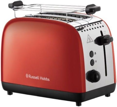 Тостер  Russell Hobbs Colours Plus, 1600Вт, нержав., підігрів,разморозка, червоний