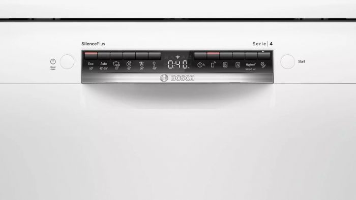 Посудомийна машина Bosch, 12компл., A+, 60см, дисплей, 3й кошик, білий