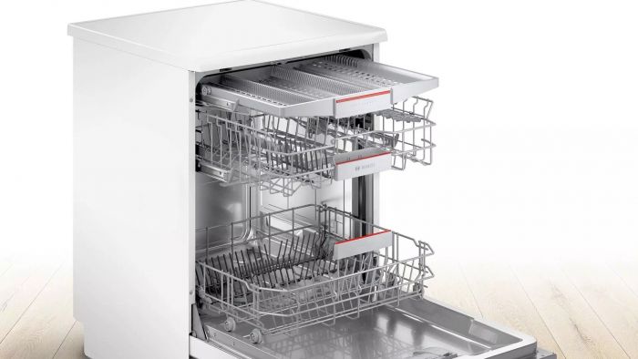 Посудомийна машина Bosch, 12компл., A+, 60см, дисплей, 3й кошик, білий