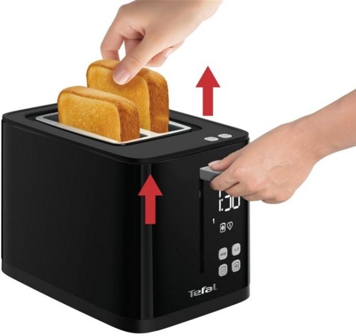 Тостер Tefal Digital 850Вт, LED дисплей, пластик, чорний
