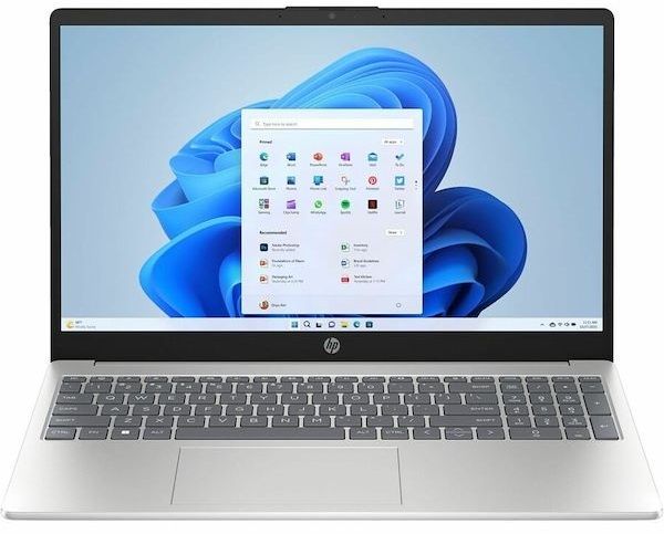 Ноутбук HP 15-fc0000ua 15.6" FHD IPS AG, AMD R5-7520U, 16GB, F1024GB, UMA, DOS, сріблястий
