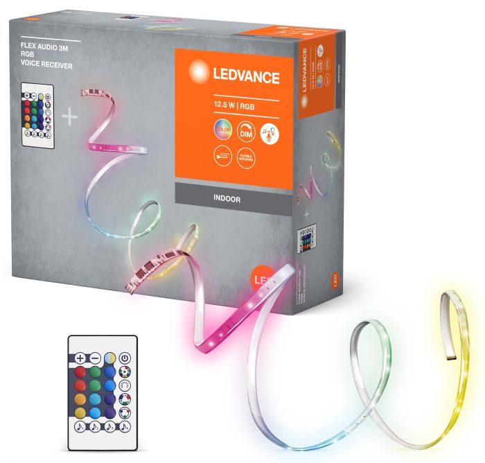 Стрічка світлодіодна LEDVANCE FLEX AUDIO 12,5W, 3M RGB VR RC