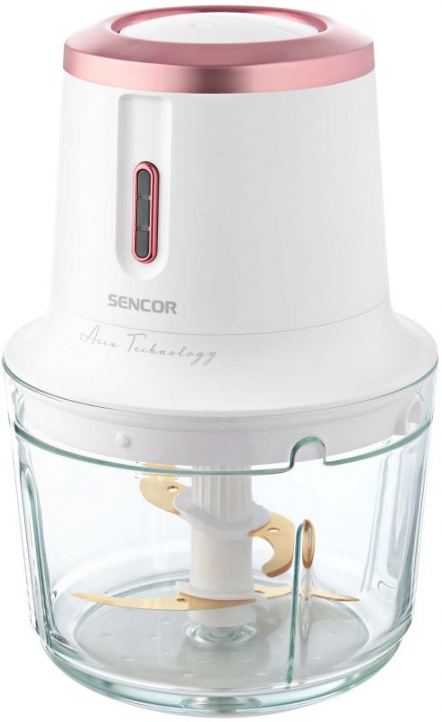 Подрібнювач Sencor Accu technology, 200Вт, чаша-500мл, скло, безпровідний, USB-C, білий