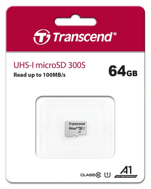 Карта пам'яті Transcend microSD   64GB C10 UHS-I R100/W20MB/s