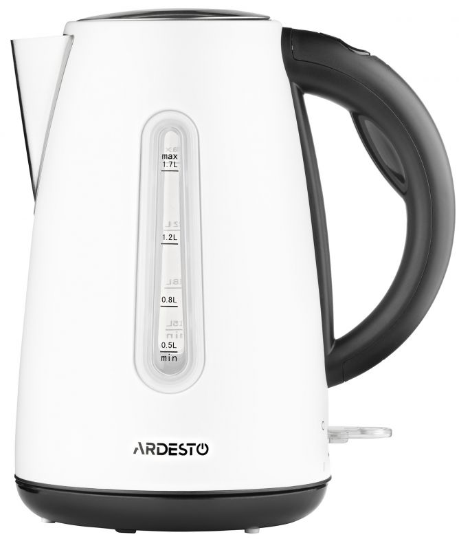 Електрочайник ARDESTO 1.7л, Strix, метал, білий