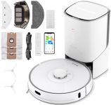 Робот-пилосос Sencor , 400Вт, h=9,8см, вологе прибирання, конт пил -0,45л, вода -0,24л, автон. робота до 120хв, вага-2,5кг, НЕРА, самоочистка, білий