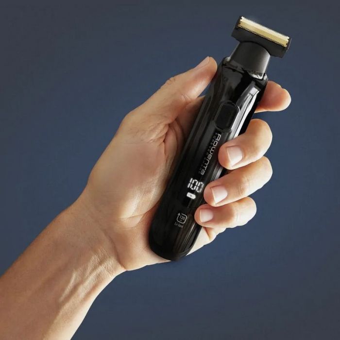 Тример Rowenta Forever Sharp Ultimate, для бороди, вусів, акум., насадок-10, 120 хв. використання, дисплей, сталь, чорний