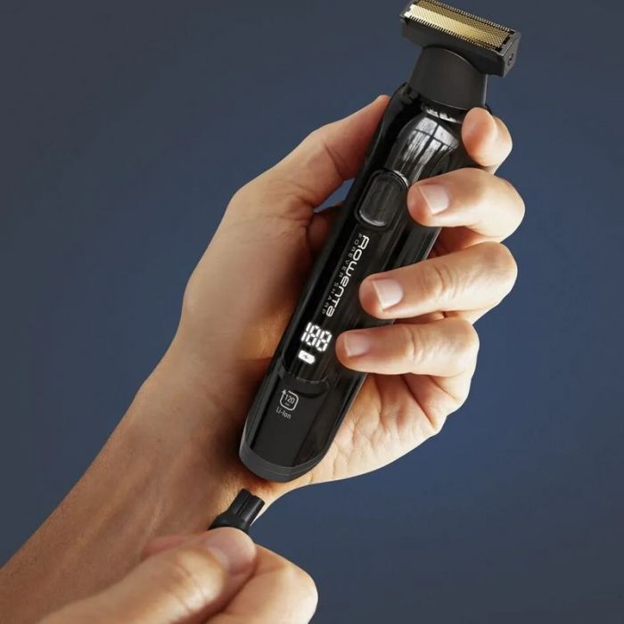Тример Rowenta Forever Sharp Ultimate, для бороди, вусів, акум., насадок-10, 120 хв. використання, дисплей, сталь, чорний