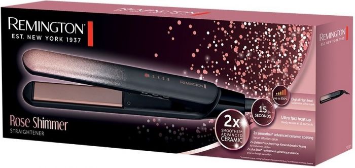 Випрямляч Remington ROSE SHIMMER, темп.режимов-5, 150-230С, кераміка, чорно-золотий