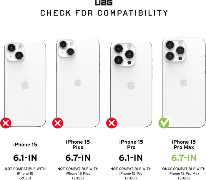 Чохол UAG для Apple iPhone 15 Pro Max Monarch, Kevlar Black