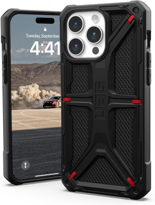 Чохол UAG для Apple iPhone 15 Pro Max Monarch, Kevlar Black