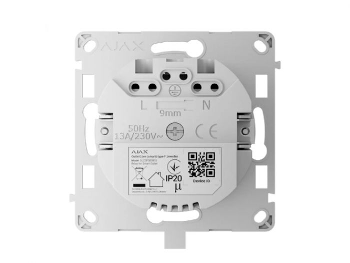 Реле розетки Ajax OutletCore for Outlet smart, Jeweler, бездротовий