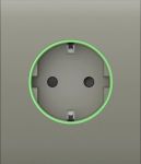 Центральна панель для вбудованої розетки Ajax CenterCover for Outlet smart, Jeweler, бездротова, olive