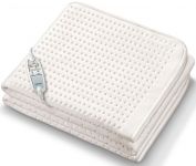 Електропростирадло Beurer, від мережі, 100х200см, 60Вт, 9 режимів, роздільне налаштування зон обігріву, бавовна, білий