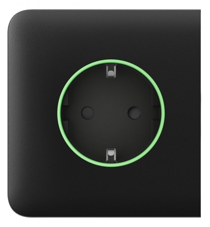 Бічна панель для вбудованої розетки Ajax SideCover for Outlet smart, Jeweler, бездротова, чорний