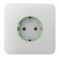 Передня панель для вбудованої розетки Ajax SoloCover for Outlet smart, Jeweler, бездротова, білий