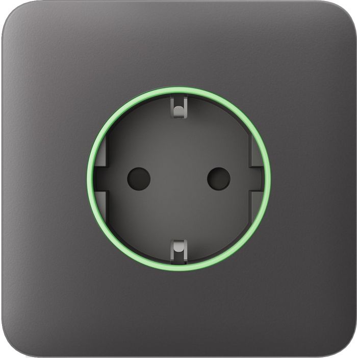 Передня панель для вбудованої розетки Ajax SoloCover for Outlet smart, Jeweler, бездротової, grey