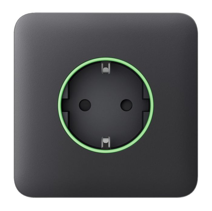 Передня панель для вбудованої розетки Ajax SoloCover for Outlet smart, Jeweler, бездротової, graphite