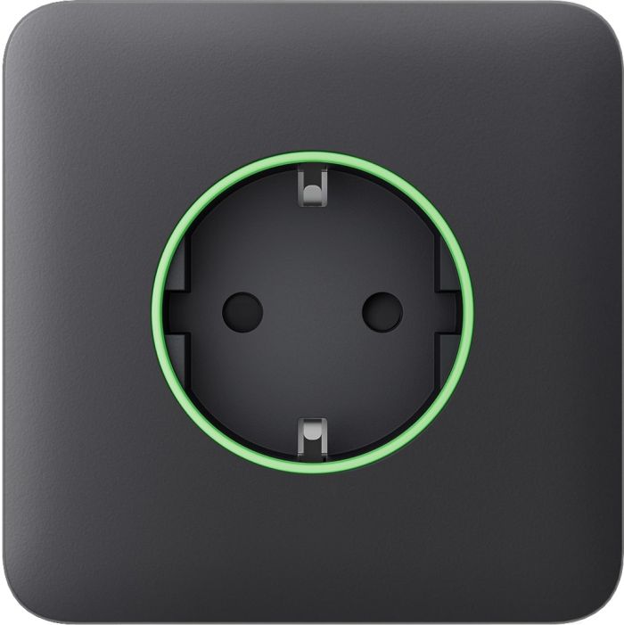 Передня панель для вбудованої розетки Ajax SoloCover for Outlet smart, Jeweler, бездротової, graphite