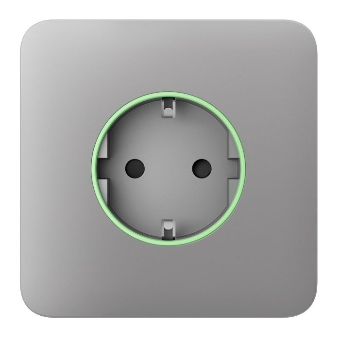 Передня панель для вбудованої розетки Ajax SoloCover for Outlet smart, Jeweler, бездротова, fog