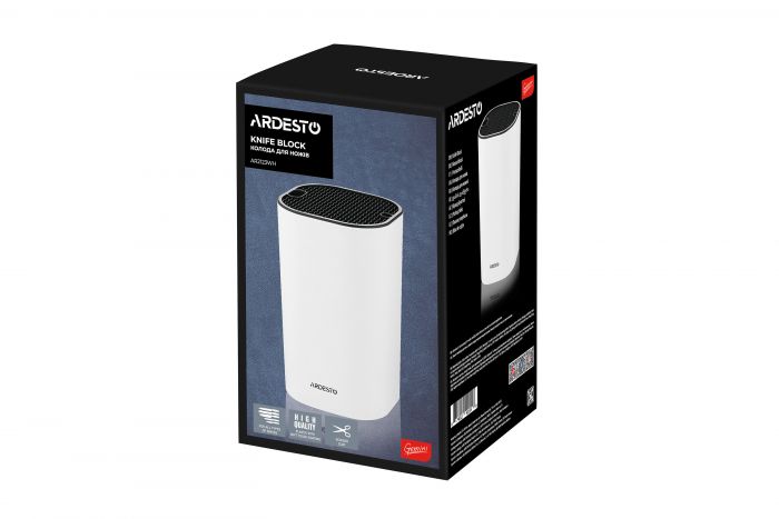 Колода для ножів ARDESTO Gemini, 23см, пластик, білий