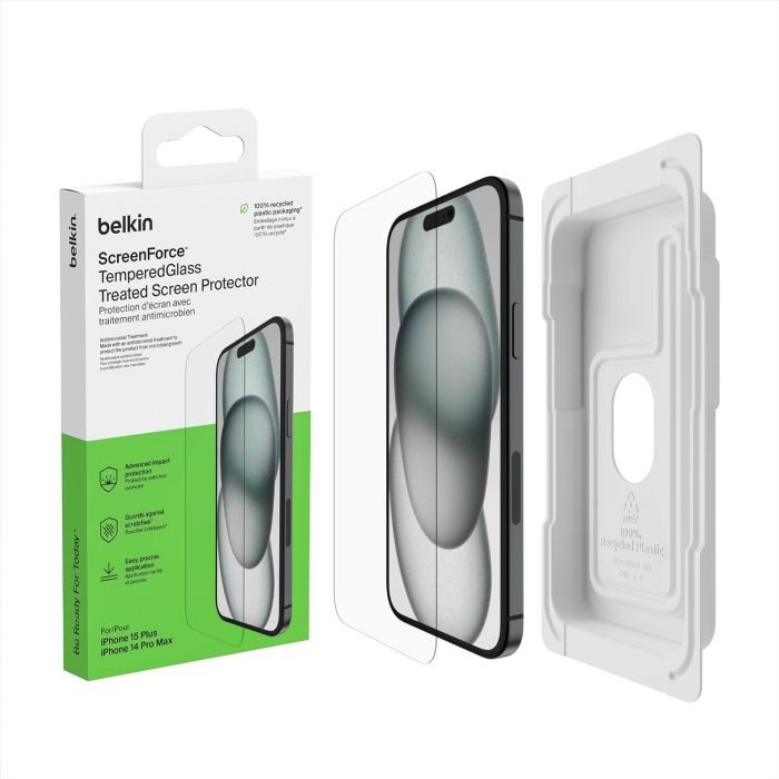 Захисне скло Belkin для Apple iPhone 15 Plus/14 Pro Max TemperedGlass Screen Protection