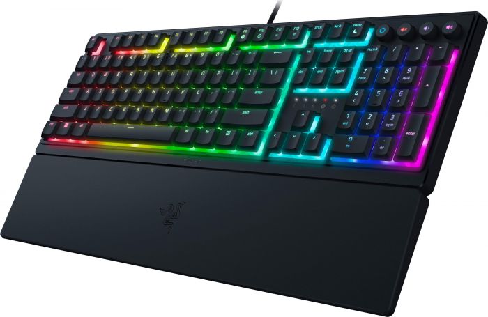 Клавіатура механічна Razer Ornata V3 TKL 84key, Mecha-Membrane Switch, USB-A, EN/UKR RGB, чорний