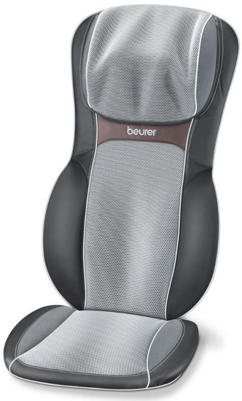 Масажер Beurer для тіла, від мережі, вага-7.3кг, накидка на сидіння, 3 зони масажу, 2 швидкості, підігрів, сірий