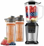 Блендер для смузі Sencor стаціонарний, 800Вт, 2 ємності, чаша-900мл, скло, тритан, сірий