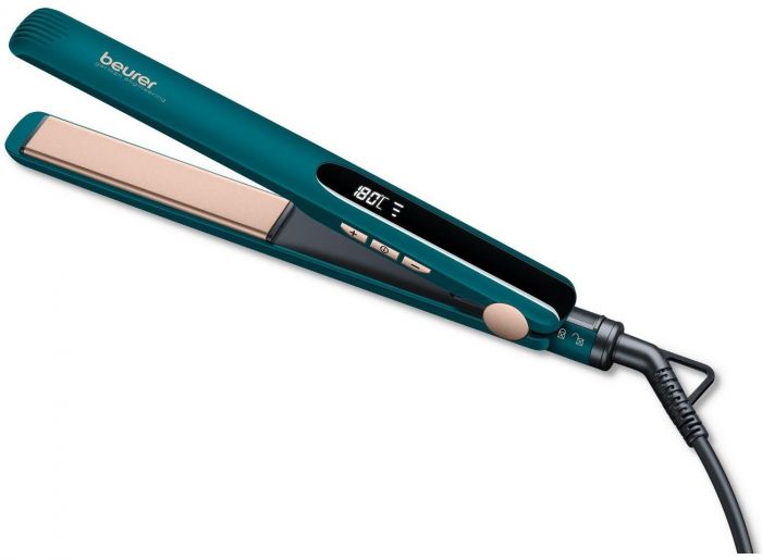 Випрямляч для волосся Beurer, темп 120-220°C, 52Вт, керам. турмалін, зелений