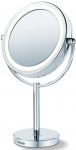 Дзеркало косметичне Beurer настільне, від мережі, діаметр-17см, підсвічування, білий