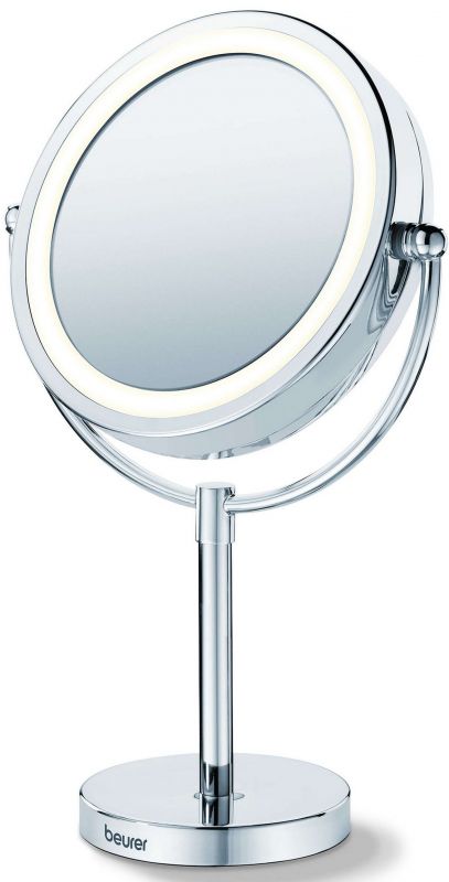 Дзеркало косметичне Beurer настільне, від мережі, діаметр-17см, підсвічування, білий