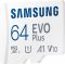 Карта пам'яті Samsung microSDHC 64GB C10 UHS-I R100MB/s Evo Plus + SD
