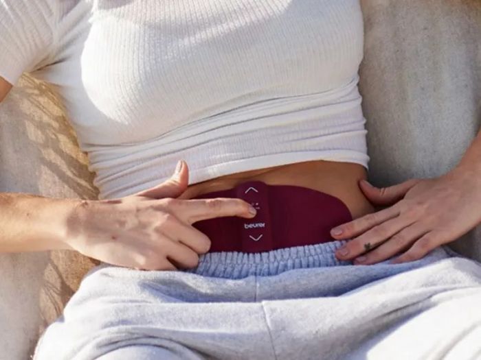 Електростимулятор Beurer для живота, акумулятор, USB-C, вага - 0.047кг, 15 рівнів інтенсивності, від менструального болю, рожевий