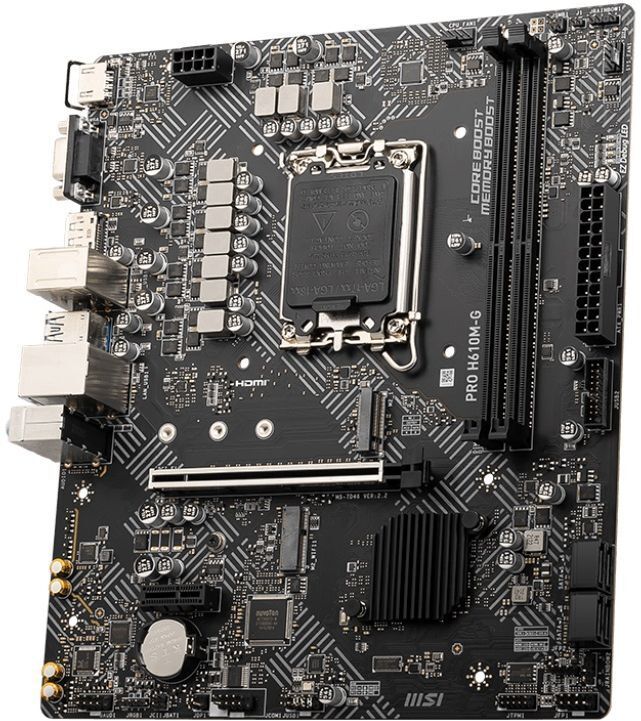 Материнcька плата MSI PRO H610M-G s1700 H610 2xDDR5 M.2 HDMI DP DSub mATX