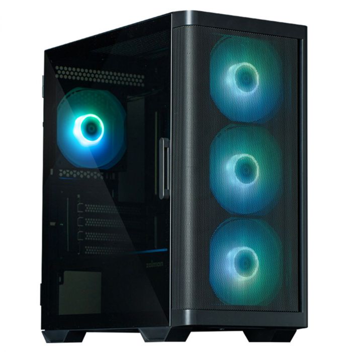 Корпус Zalman M4 без БЖ, 2xUSB3.0, 1xUSB2.0, 4x120мм ARGB, VGA 320мм, LCS ready, TG Side Window, mATX, чорний