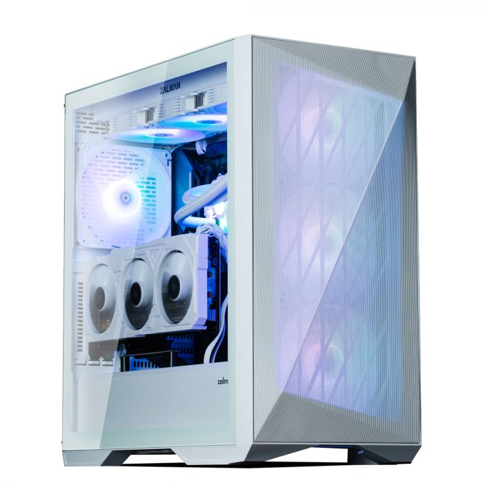 Корпус Zalman Z9 Iceberg MS без БЖ, 2xUSB3.0, 2xUSB2.0, 1xUSB 3.1 Gen2 Type-C, 4x140мм ARGB, VGA 390мм, LCS ready, TG Side Panel, EATX, білий