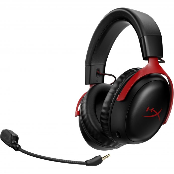 Гарнітура ігрова HyperX Cloud III, WL/USB-A/USB-C, чорно-червоний