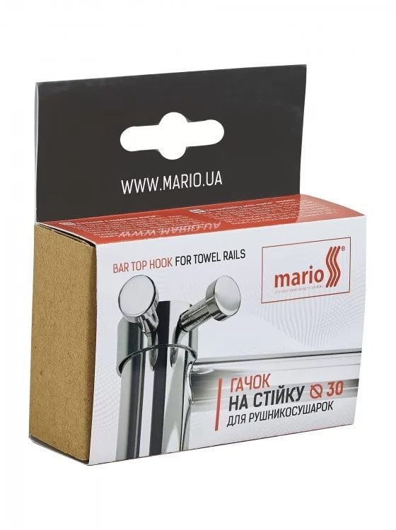 Гачок Mario на стійку, діаметр 30мм