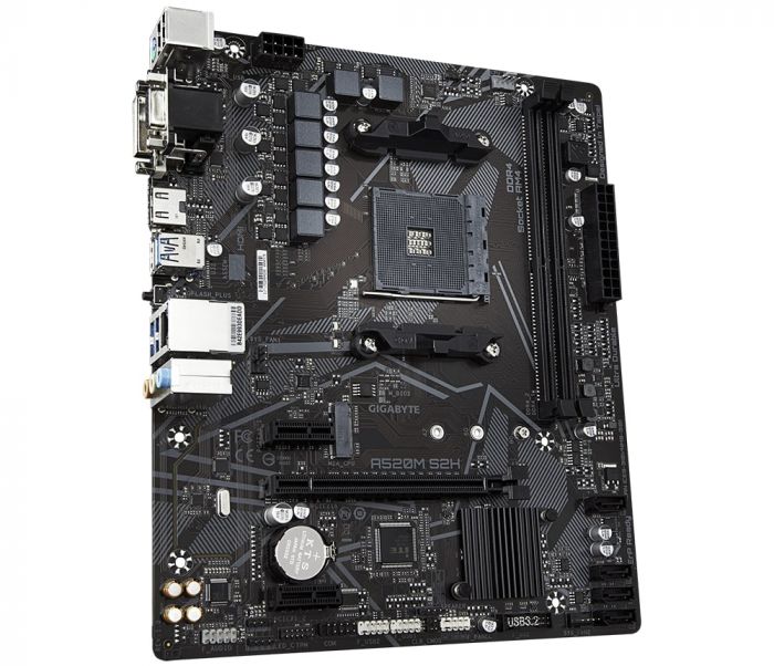 Материнська плата GIGABYTE A520M S2H sAM4 A520 2xDDR4 HDMI DVI VGA mATX