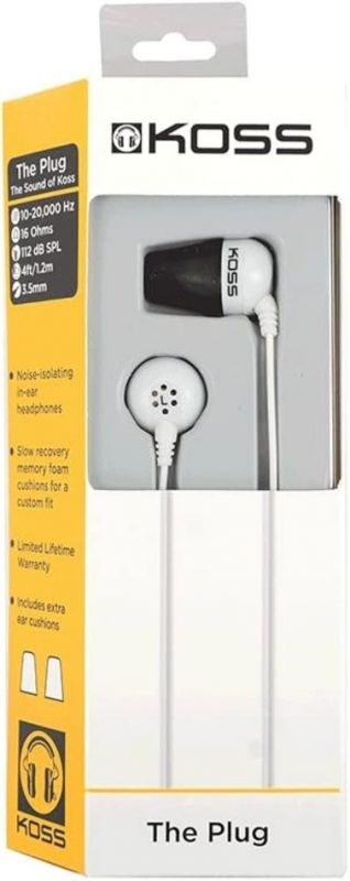 Навушники Koss The Plug Noise Isolating White
