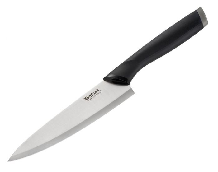 Набір ножів Tefal Comfort, з дерев’яною підставкою, 5шт. нержавіюча сталь, пластик, дерево, чорний