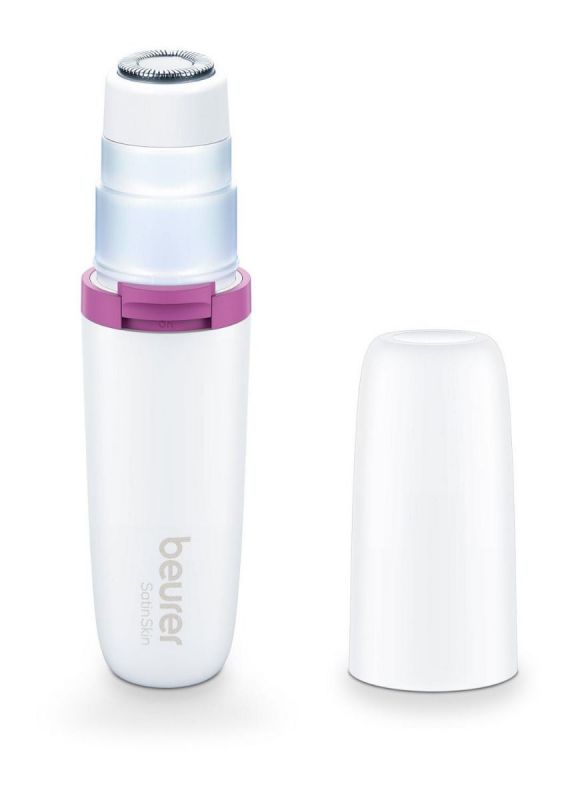 Тример Beurer для носа, вух та брів, жіночий, ААx1, насадок-2, сталь, біло-рожевий