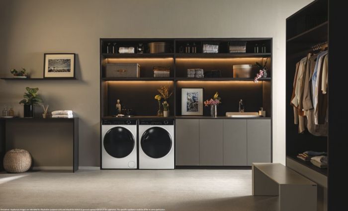 Пральна машина Haier фронтальна, 8кг, 1400, A+++, 50см, дисплей, пара, інвертор, люк чорний, прямий привід, білий