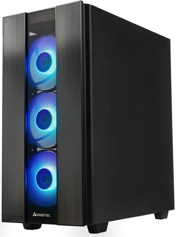 Корпус CHIEFTEC Gaming Hunter 2 Tempered Glass Edition, без БЖ, 1xUSB3.1, 1xUSB Type-C, 4x120мм RAINBOW ARGB, VGA 320мм, LCS ready, ATX, чорний