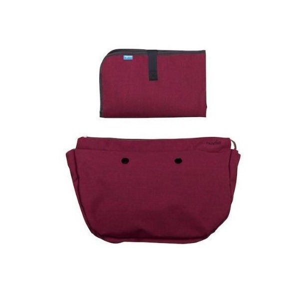 Сумка Nuvita MyMia ручки шкіра, килимок, ремені для коляски, бежево-коричневий