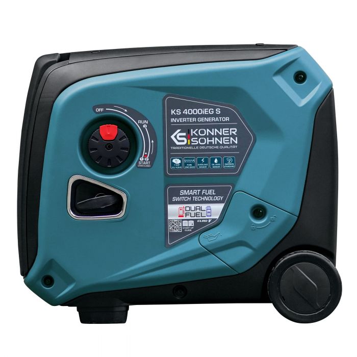 Генератор газобензиновий інверторний Konner&Sohnen KS 4000iEG S, LPG 230В, 4.0кВт, електростартер, 40кг